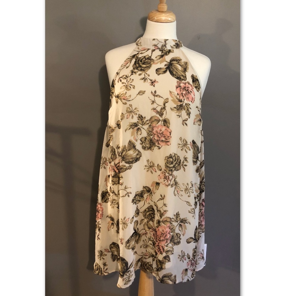 White dress with flowers